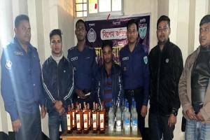 চুনারুঘাটে ভারতীয় মদসহ যুবক কারাগারে