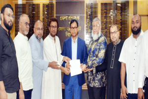 সিলেট জেলা প্রশাসকের কাছে ব্যবসায়ী ফোরামের স্মারকলিপি প্রদান