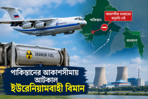 পাকিস্তানের আকাশসীমার অনুমতি না মেলায় রূপপুরের ইউরেনিয়াম চালান আসেনি পাকিস্তানের আকাশসীমার অনুমতি না মেলায় রূপপুরের ইউরেনিয়াম চালান আসেনি