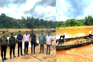 জৈন্তাপুরে অ'বৈধভাবে বালু উত্তোলন করায় এক লাখ টাকা জ'রিমানা জৈন্তাপুরে অ'বৈধভাবে বালু উত্তোলন করায় এক লাখ টাকা জ'রিমানা