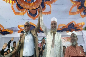 সিলেট-৪ আসনে ধানের শীষের বিজয়ে গোয়াইনঘাটে একই মঞ্চে দুই চৌধুরী