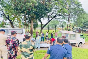 কুলাউড়ার মনু নদী থেকে উদ্ধার ভারতীয় নাগরিকের ম*রদেহ হস্তান্তর
