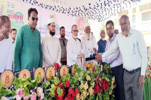 কুলাউড়া বালিকা বিদ্যালয়ে এমপি শওকতুল ইসলামকে সংবর্ধনা