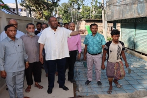 সিলেট নগরীর বিভিন্ন এলাকায় উন্নয়নকাজ পরিদর্শনে সিসিক প্রশাসক
