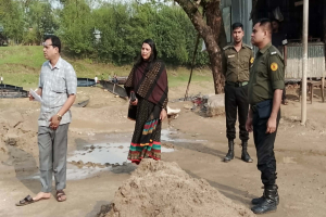 জৈন্তাপুরে প্রশাসনের অভিযানে ১৪ হাজার ঘনফুট বালু জব্দ শেষে নিলাম
