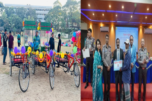পুলিশ নারী কল্যাণ সমিতির উদ্যোগে ‘স্বাবলম্বী’ কর্মসূচির আওতায় দুঃ*স্থদের মাঝে রিকশা, ভ্যান ও ফুডকার্ট বিতরণ