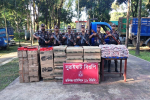 সিলেটে ৪২ লক্ষ টাকার চো*রাই পণ্য জ*ব্দ