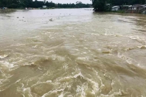 জগন্নাথপুরে অব্যাহত বৃষ্টিপাতে নদীর পানি বাড়ছে