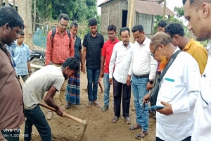 গোয়াইনঘাটে আমার গ্রাম আমার শহর প্রকল্পের কাজের অগ্রগতি পরিদর্শন 