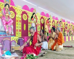 মৌলভীবাজারে আগাম দুর্গাপূজা শুরু