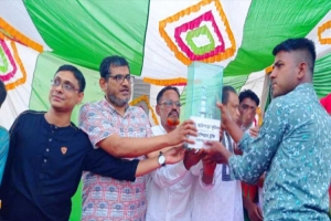 জৈন্তাপুরে হেমু ভাটপাড়া ফুটবল ক্লাবের প্রীতি ফুটবল ম্যাচ অনুষ্ঠিত
