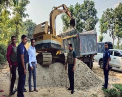হবিগঞ্জে অবৈধভাবে বালু উত্তোলন, ১ লাখ টাকা জরিমানা
