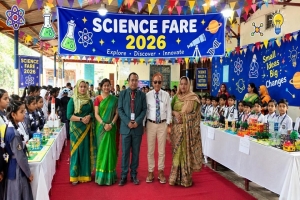 বিজ্ঞান মেলা ২০২৬ স্কলার্সহোম শিবগঞ্জে শিক্ষার্থীদের উদ্ভাবনী ভাবনার প্রদর্শনী বিজ্ঞান মেলা ২০২৬ স্কলার্সহোম শিবগঞ্জে শিক্ষার্থীদের উদ্ভাবনী ভাবনার প্রদর্শনী