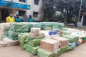 দক্ষিণ সুরমায়  ৮১ লাখ টাকার অবৈধ ভারতীয় মালামাল জব্দ, গ্রেফতার ১
