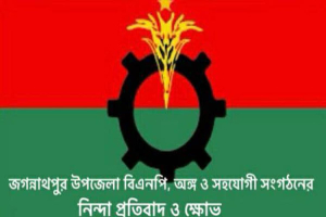 জগন্নাথপুর উপজেলা বিএনপি, অঙ্গ ও সহযোগী সংগঠনের নিন্দা ও প্রতিবাদ