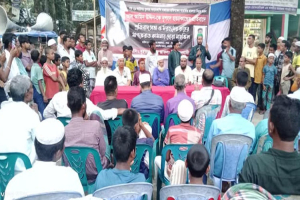 গোয়াইনঘাটে স্বেচ্ছাসেবক দলের নেতা আল আমিন হ ত্যা য় প্রতিবাদ সভা ও দোয়া মাহফিল