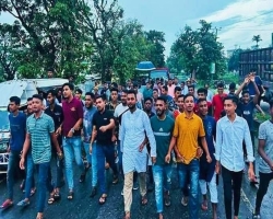 শান্তিগঞ্জ উপজেলা আ.লীগের পূর্ণাঙ্গ কমিটিকে অভিনন্দন জানিয়ে ছাত্রলীগের আনন্দ মিছিল 