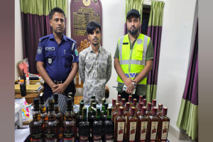 জৈন্তাপুরে ৩৪ বোতল বিদেশি ম*দসহ আ*টক ১