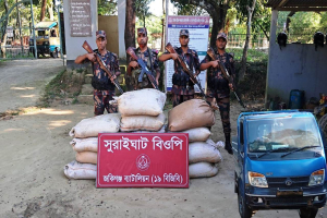 সিলেটে ২৮ লক্ষ টাকার ভা*রতীয় পশু ও পণ্য জ*ব্দ