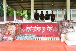 সিলেটে বিজি*বির অ ভি যা নে ০৪ কোটি ৬৩ লক্ষ টাকার চো*রাচালানী মালামাল আ ট ক
