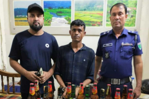 জৈন্তাপুরে বিদেশি মদ সহ একজন আ ট ক