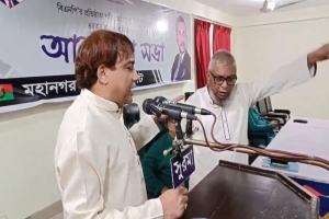সিলেটে সভার মঞ্চে তর্কে জড়ালেন আরিফ ও লোদী