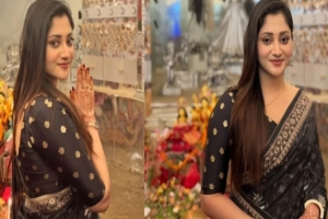 নবমীতে দেবী আরাধনায় পূজা চেরি, সামাজিক অন্যায় নিয়ে দিলেন বিশেষ বার্তা