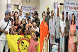 শ্রীমঙ্গলের রেলওয়ে লার্নিং সেন্টারের উদ্যোগে পথশিশুদের টাইফয়েড টিকা প্রদান