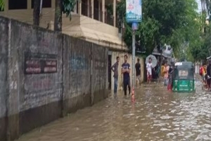 সিলেট নগরজুড়ে জলাব*দ্ধতা 