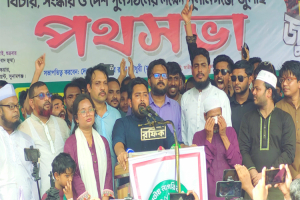 শেখ হাসিনা আমাদের উপর একটা ফিটনেসবিহীন রাষ্ট্র চাপিয়ে গেছে: সুনামগঞ্জে নাহিদ