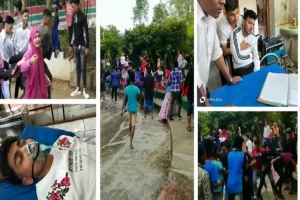 চুনারুঘাটে শিক্ষক-শিক্ষার্থীদের ওপর হামলা, আহত ১৫