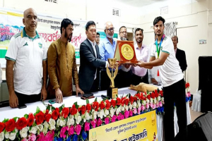 জৈন্তাপুরে জেলা প্রশাসক গোল্ডকাপ বিজয়ীদের সংবর্ধনা অনুষ্ঠিত