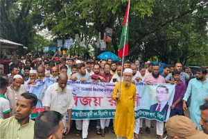 ৫ আগস্ট স্বৈ রা চা র পালিয়ে গণতন্ত্র রাহুমুক্ত হয়েছে: গোয়াইনঘাটে হাকিম চৌধুরী