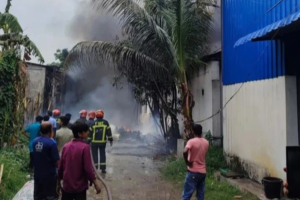 আমুলিয়া মডেল টাউনে কারখানায় আ গু ন