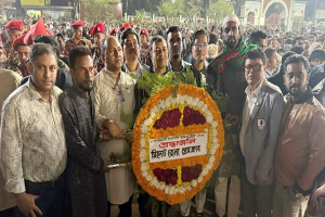 ফুলেল শ্রদ্ধায় ভাষা শহিদদের স্মরণ করল সিলেট জেলা প্রেসক্লাব