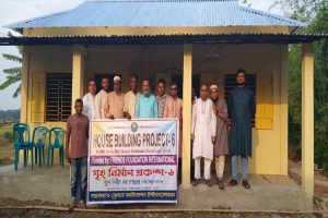 ওসমানীনগরে প্রবাসী সংগঠনের সহায়তায় নতুন ঠিকানা পেলেন কনা মিয়া