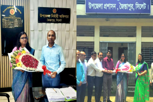 জৈন্তাপুরে ইউএনও হিসেবে যোগ দিলেন সুনন্দা রায়