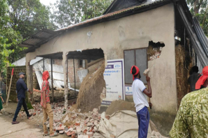 জামালগঞ্জে সরকারি ভূমিতে অ বৈ ধ স্থাপনা উ চ্ছে দ