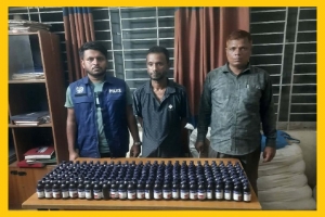 মাধবপুরে ২০০ বোতল ভা*রতীয় নি*ষিদ্ধ এস্কুফ সিরাপসহ  মা*দক ব্যবসায়ী গ্রে*প্তার