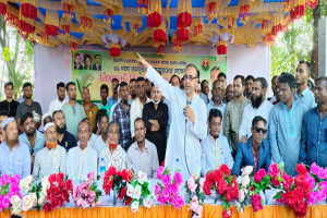 পি আর নামাক কঠিন শব্দ দিয়ে নির্বাচন বানচাল করা যাবে না গোয়াইনঘাটে: এড সামসুজ্জামান জামান
