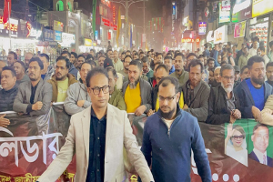 তারেক রহমানের স্বদেশ প্রত্যাবর্তন উপলক্ষে সিলেটে যুবদলের আনন্দ মিছিল