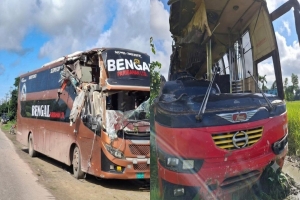 ওসমানীনগরে দুই বাসের সং'ঘর্ষে নি'হত বেড়ে ৯ ওসমানীনগরে দুই বাসের সং'ঘর্ষে নি'হত বেড়ে ৯
