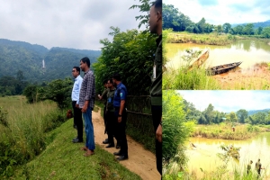 জৈন্তাপুরে বালু উত্তোলনকালে দুই বারকি নৌকা জ'ব্দ জৈন্তাপুরে বালু উত্তোলনকালে দুই বারকি নৌকা জ'ব্দ