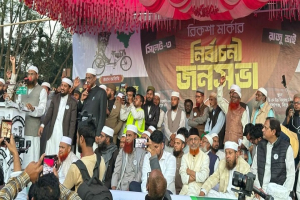 রিকশা মার্কায় ভোটে জয় মানেই স্বাধীনতাকামী জনতার বিজয়: বালাগঞ্জে  মামুনুল হক
