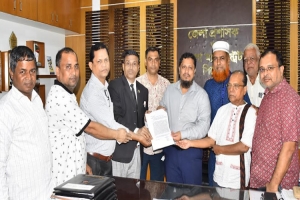 বামজঙ্গা মহাপীঠ কালী মন্দির রক্ষায় জেলা প্রশাসক বরাবরে স্মারকলিপি