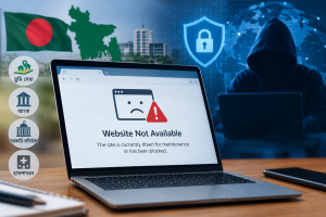 সাইবার ঝুঁকিতে দেশের একাধিক ওয়েবসাইট বন্ধ সাইবার ঝুঁকিতে দেশের একাধিক ওয়েবসাইট বন্ধ