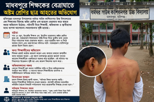 মাধবপুরে শিক্ষককের বে*ত্রাঘা*তে ছাত্র আহ*তের অভিযোগ