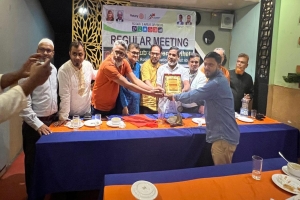 ওসমানীনগর উপজেলা প্রেসক্লাবের সাধারণ সম্পাদককে সংবর্ধনা