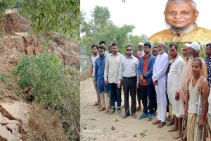 গোয়াইনঘাটে নদী ভাঙনে বিচ্ছিন্ন সড়কের  কাজ শুরুর নির্দেশ মন্ত্রী আরিফুল হকের